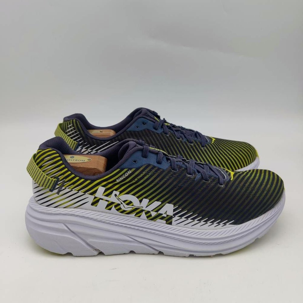 Hoka One One Rincon 2- Mens- Size 10.5- Gray Yellow-[1110514]Running Shoes